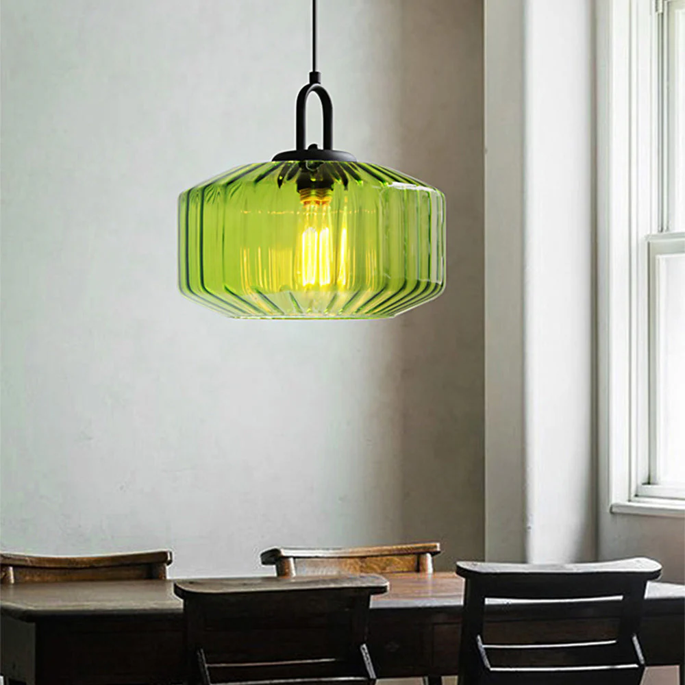 Hanglamp Geavanceerde Keuken Met Glazen Kap Voorbereiden - Afbeelding 4