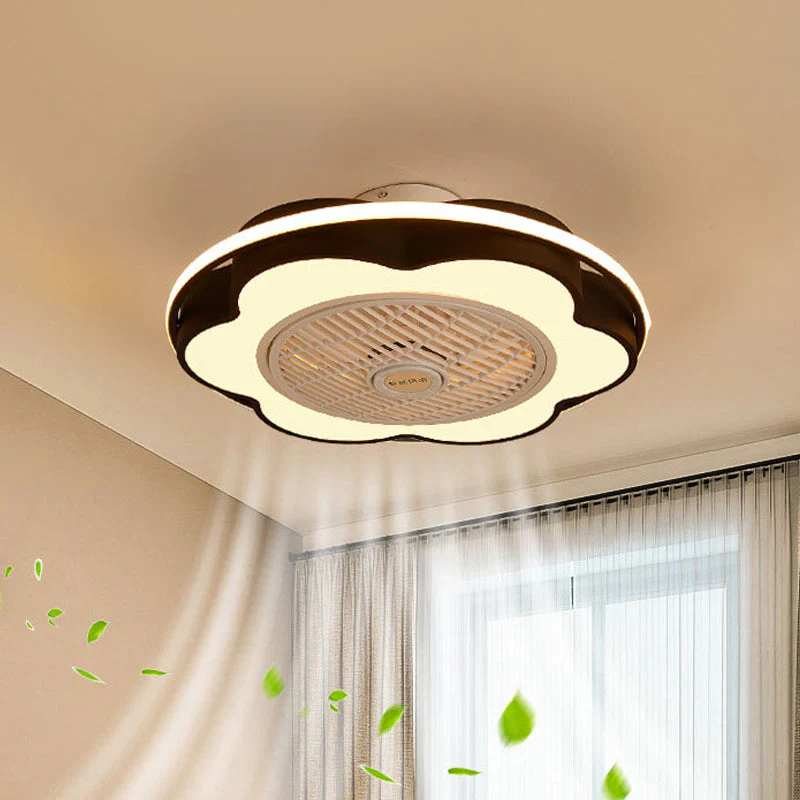 Hanglamp Floraal Semi Mount Modernisme 28 Breed Zwart Blauw - Afbeelding 5