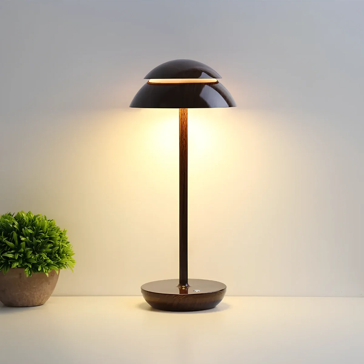 Draadloze Oplaadbare Tafellamp met Dimbare Verlichting – Scandinavisch Design, 4000 mAh, 12-16 Uur Batterijduur - Afbeelding 7
