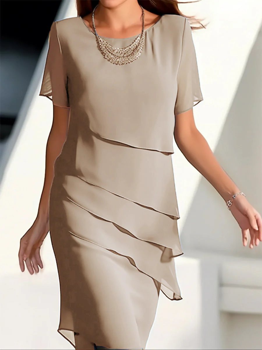 Quinnie | Elegante Gelaagde Chiffon Jurk Dames - Afbeelding 5