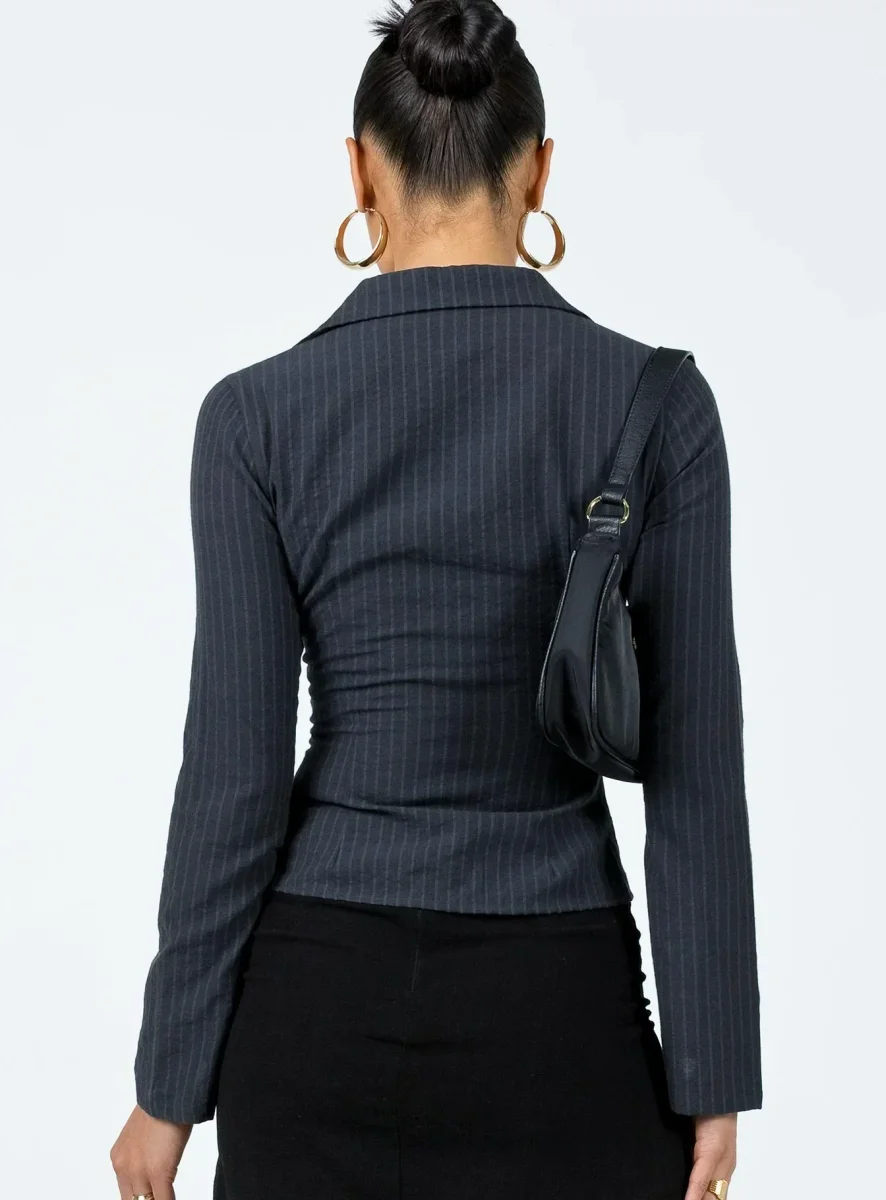 Trendy Dames Blouse met Wijde Lange Mouwen en Strepen - Afbeelding 4