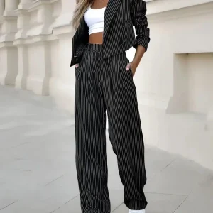Terra | Stylish Pinstripe Blazer and Trousers Set