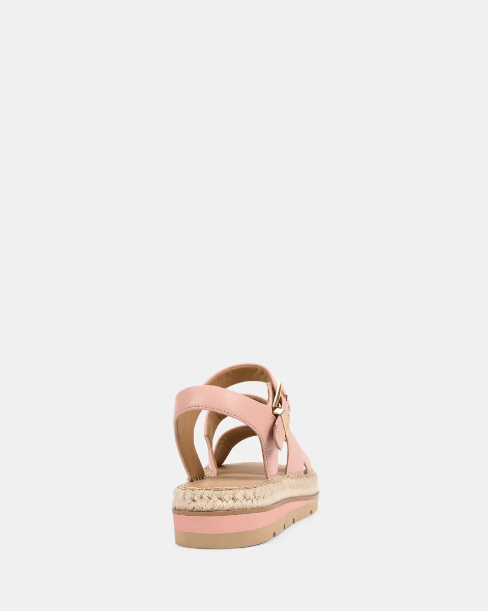 Zomerse Dames Roze Sandalen met Brede Bandjes en Espadrille Zool - Afbeelding 6