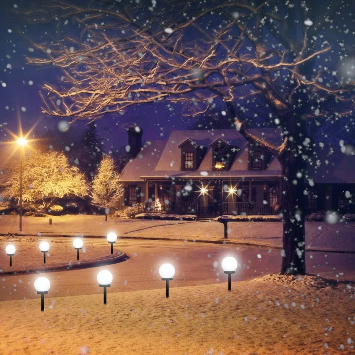 Waterdichte Solar Tuinverlichting LED - Set van 3 Energiezuinige Tuinlampen met Elegant Ontwerp voor Buiten - Afbeelding 4