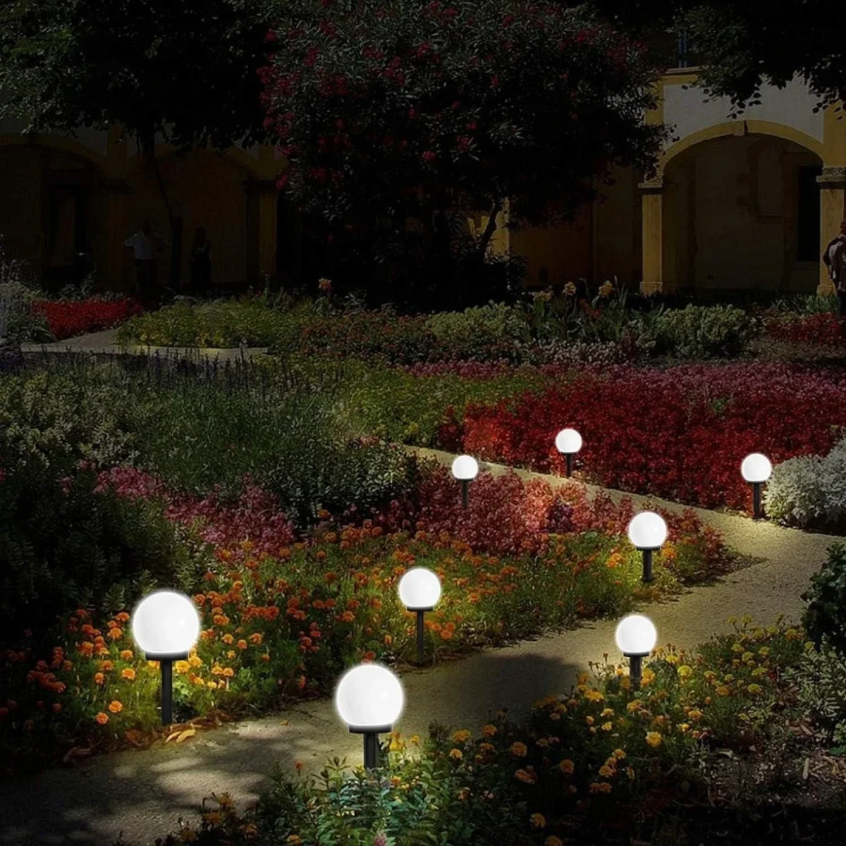 Waterdichte Solar Tuinverlichting LED - Set van 3 Energiezuinige Tuinlampen met Elegant Ontwerp voor Buiten - Afbeelding 3