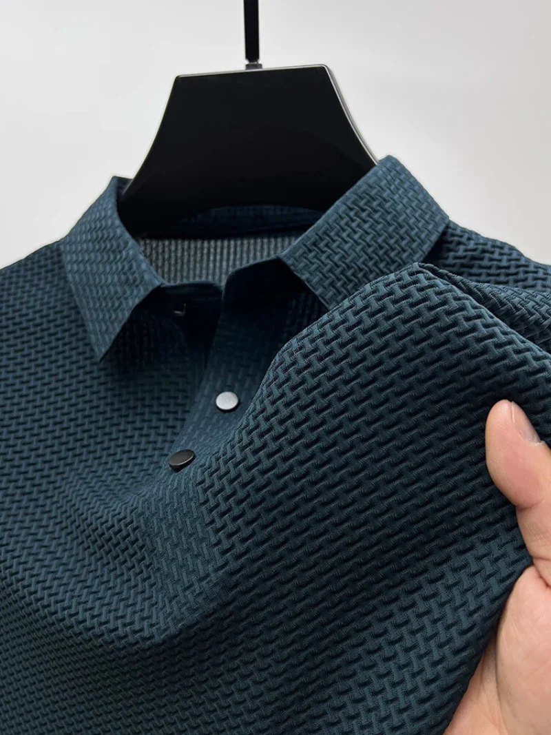Heren Polo Katoen Slanke Pasvorm - Afbeelding 8
