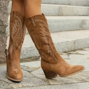 Dames Cowboystiefels Met Dikke Hak En Comfortabele Pasvorm