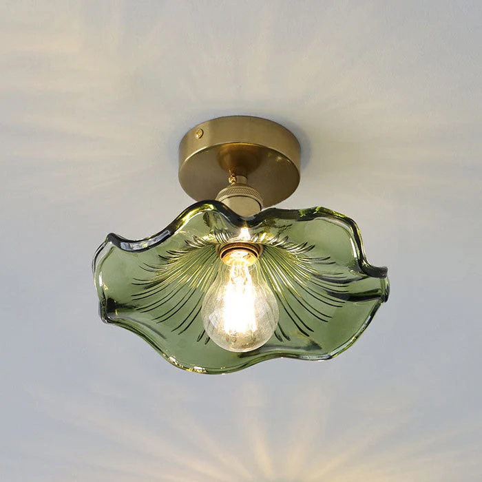 Glazen Plafondlamp Hibiscusvorm Modern Elegant Design