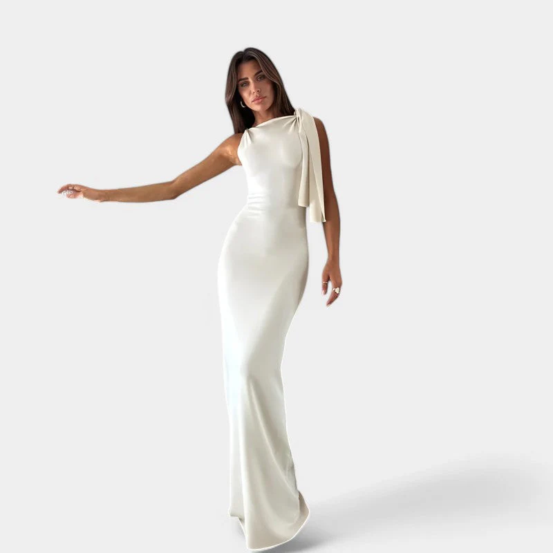 Lenore | Elegante Maxi Jurk met Strikdetail - Afbeelding 2