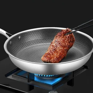 KitchenPro | Antiaanbak RVS Koekenpan Voor Perfect Koken
