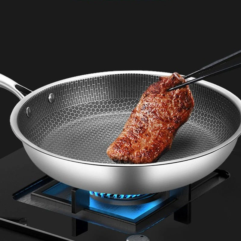 KitchenPro | Antiaanbak RVS Koekenpan Voor Perfect Koken