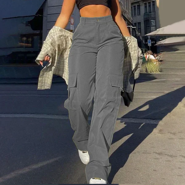 Belita | High Waist Cargo Broek met Zijlading - Streetstyle - Afbeelding 5