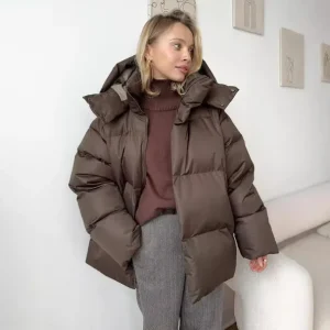 Dames Pufferjas Klassieke Winter Warm Gewatteerd Jas