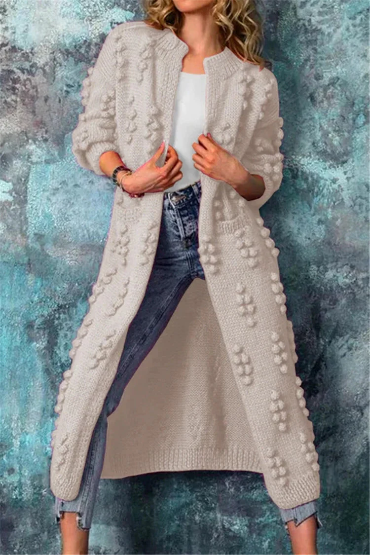 Dames Vest Lang Grof Gebreid Voor Herfst Winter Comfort - Winterjas Dames - Afbeelding 3