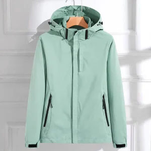 Dames Elegante Regenjacke Met Kapuze Waterdicht Licht