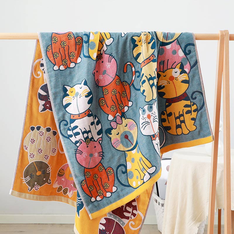 Katoenen Badhanddoek Voor Baby Zachte Natuur Katoen 80X160 - Afbeelding 2