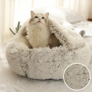 Pluchen Katten Slaapmand Voor Veiligheid En Comfort Warmte