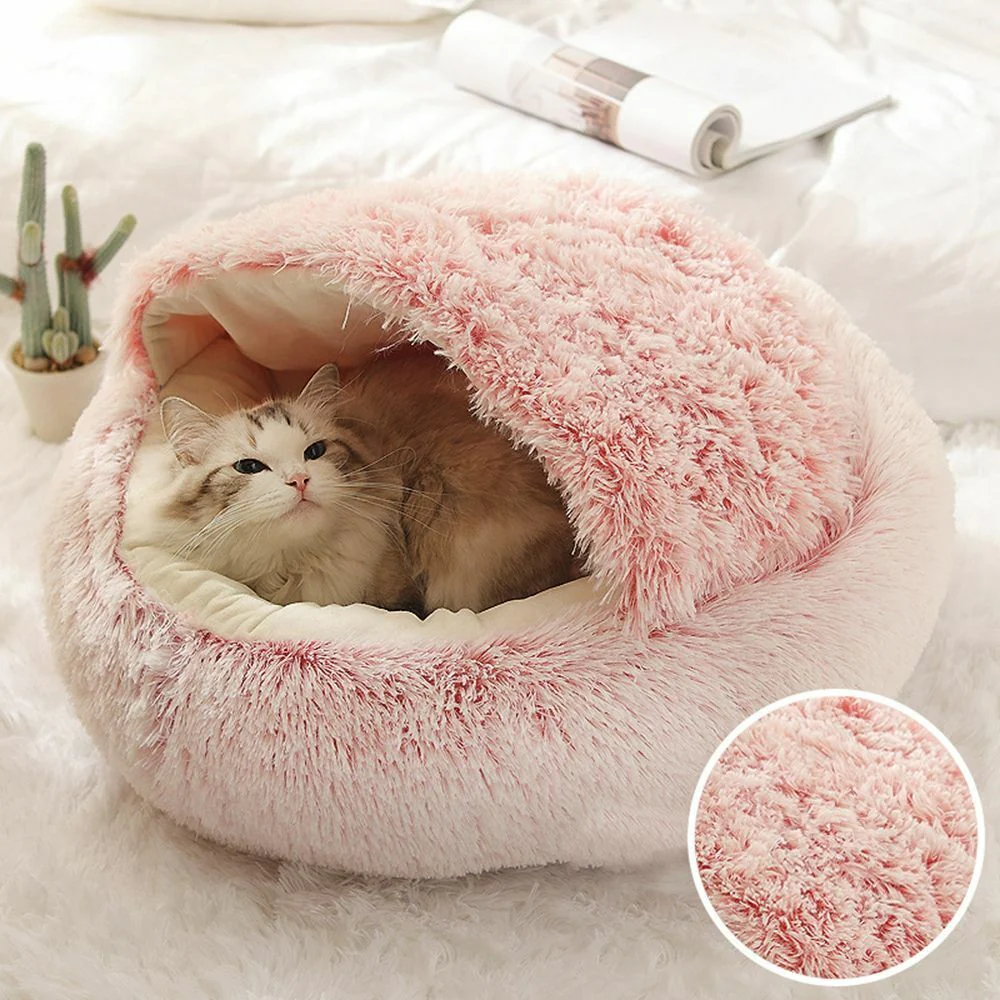 Pluchen Katten Slaapmand Voor Veiligheid En Comfort Warmte - Afbeelding 3