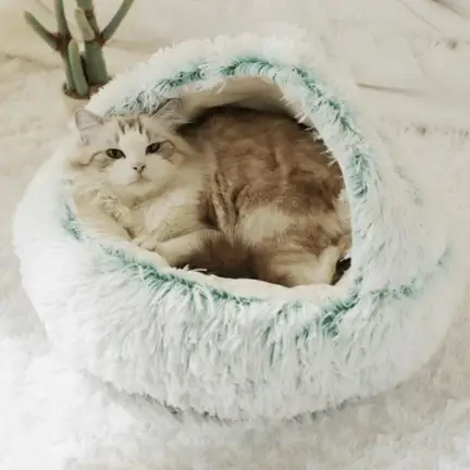 Pluchen Katten Slaapmand Voor Veiligheid En Comfort Warmte - Afbeelding 4