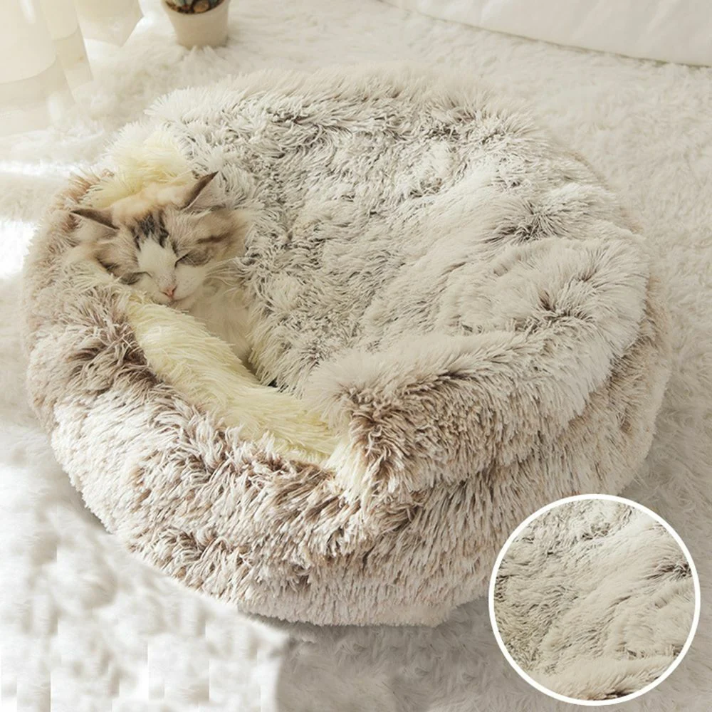Pluchen Katten Slaapmand Voor Veiligheid En Comfort Warmte - Afbeelding 7