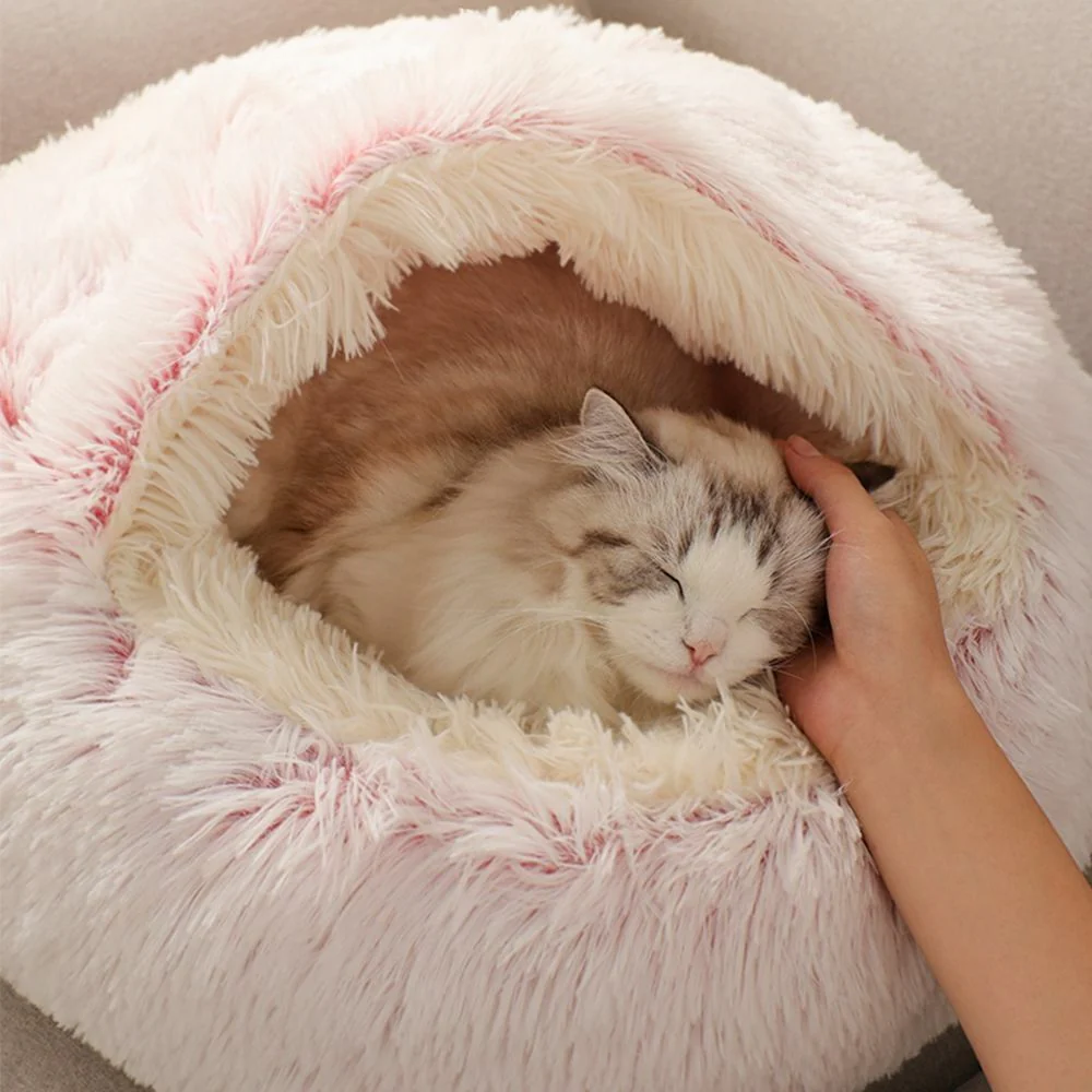 Pluchen Katten Slaapmand Voor Veiligheid En Comfort Warmte - Afbeelding 8