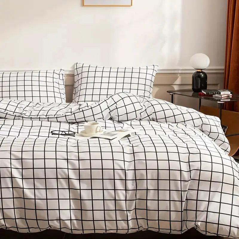 Beddingstar -Ruitjes Dekbedovertrekset – Comfortabel en Ademend - Afbeelding 2