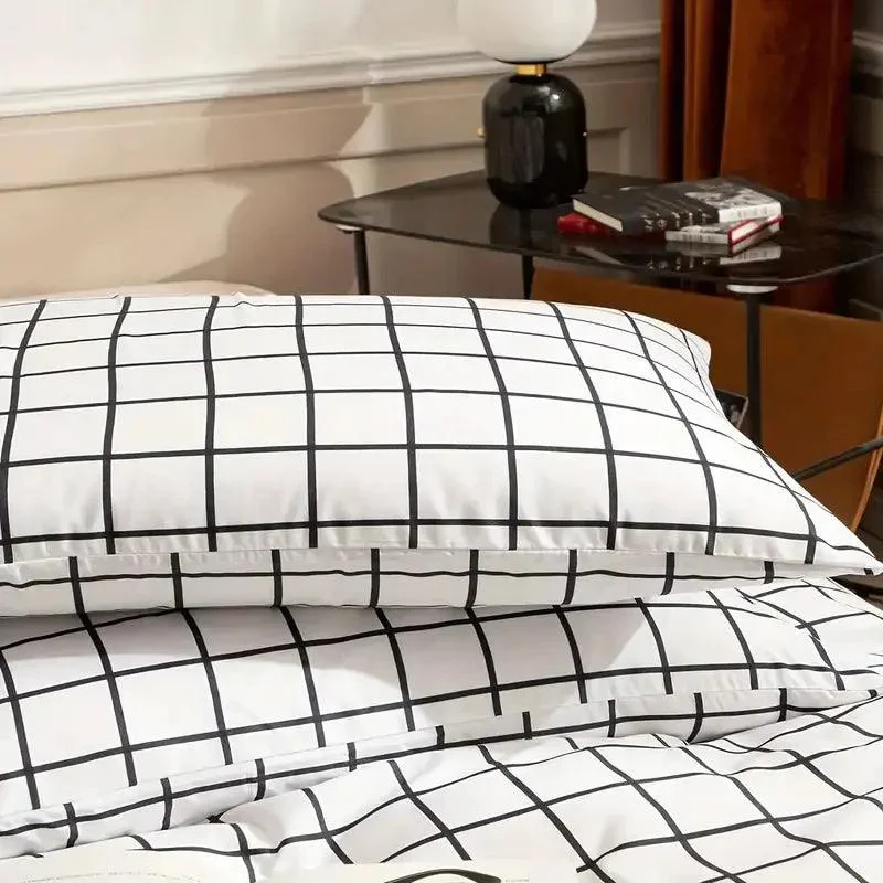 Beddingstar -Ruitjes Dekbedovertrekset – Comfortabel en Ademend - Afbeelding 4
