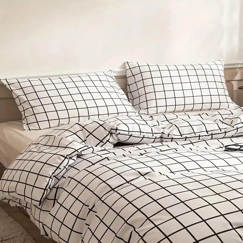 Beddingstar -Ruitjes Dekbedovertrekset – Comfortabel en Ademend - Afbeelding 5