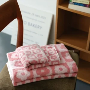 Elegante Badhanddoek Set Van Polyester En Katoen Voor Badkamer