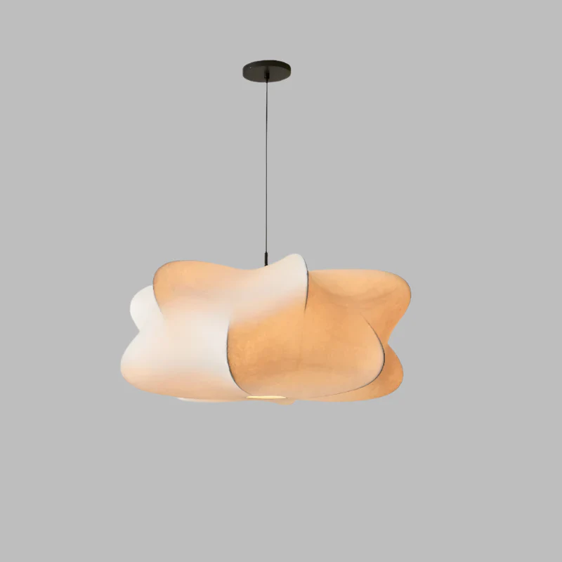 Hanglamp Japanse Wabi Sabi Zijde Minimalistische Verlichting - Afbeelding 5