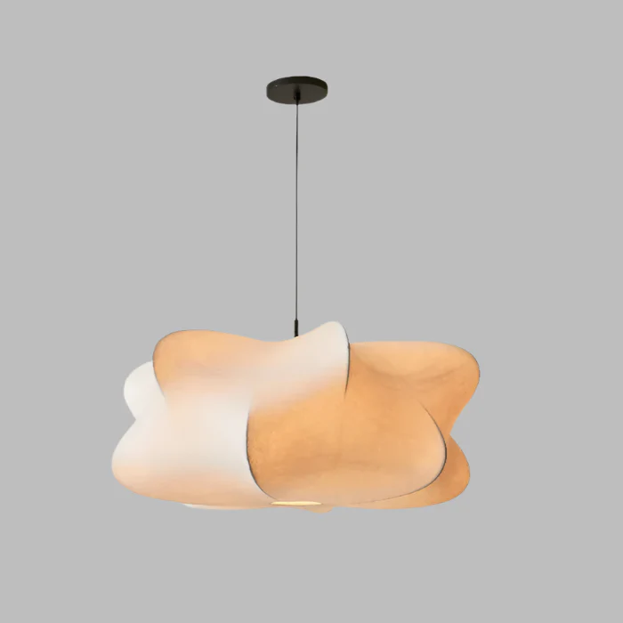 Hanglamp Japanse Wabi Sabi Zijde Minimalistische Verlichting - Afbeelding 6