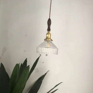 Hanglamp Rustieke Schuur Schaduw Glas Zwart Messing