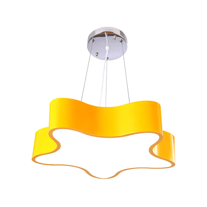 Kinderdagverblijf LED Hanglamp Acryl Shade Ster Rood Geel - Afbeelding 5