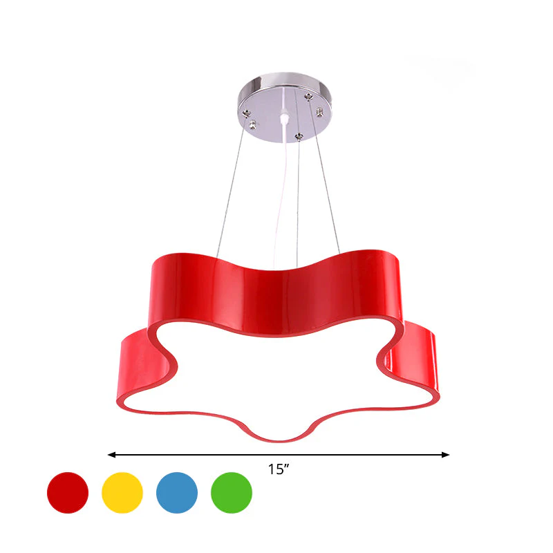 Kinderdagverblijf LED Hanglamp Acryl Shade Ster Rood Geel - Afbeelding 7