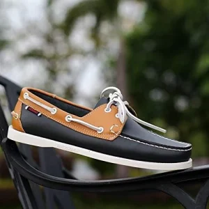 Leren Bootschoenen Heren Handgemaakt Comfortabel Elegant