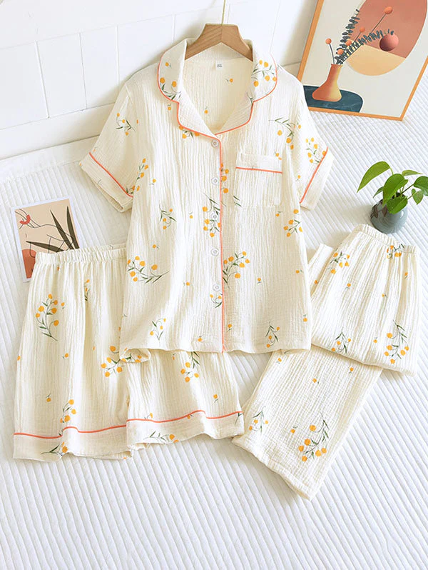 Elise Elegante Katoenen Pyjama Set Voor Comfortabele Avonden - Afbeelding 2