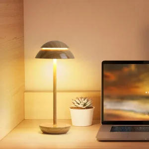 Draadloze Oplaadbare Tafellamp met Dimbare Verlichting – Scandinavisch Design, 4000 mAh, 12-16 Uur Batterijduur