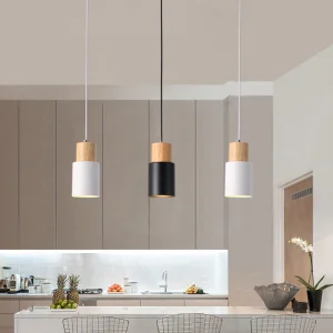 Scandinavische LED Hanglamp Cilindrisch Aluminium Design Eettafel