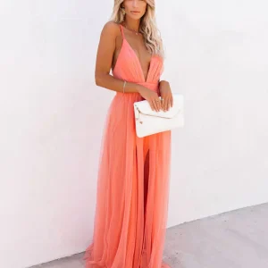 Luxe Dames Galajurk Maxi met Spaghettibandjes