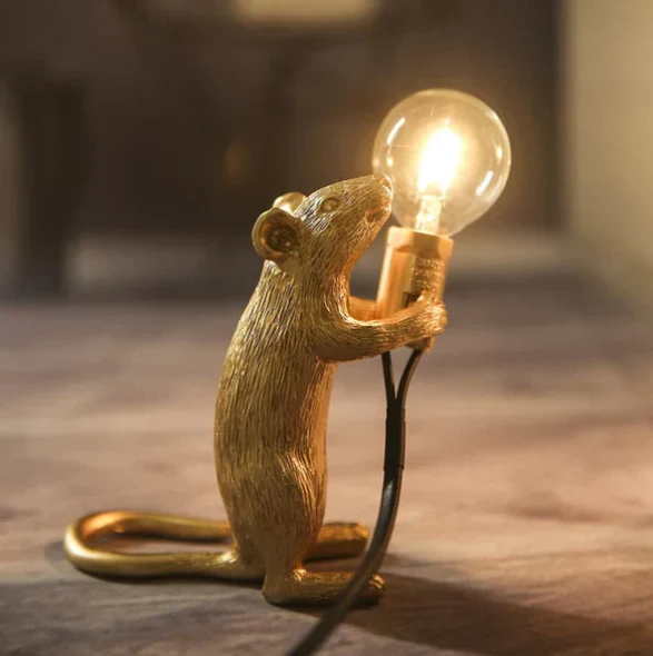 Unieke Muizen Tafellamp Met Speels Licht Voor Woonkamer - Afbeelding 4