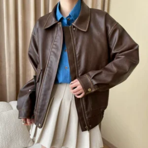 Katie | Vintage Leren Jacket voor Dames