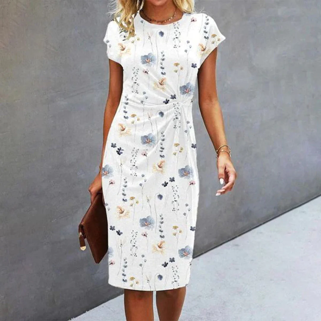 Abella | Elegante Midi-Jurk met Bloemenprint - Afbeelding 2