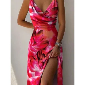 Isana | Dames Maxi-jurk – Overslagdesign & Spaghettibandjes