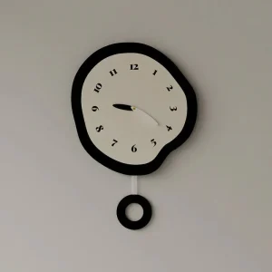 Abstracte Wandklok met Geruisloze Werking – Modern Ontwerp voor Woonkamer en Slaapkamer, 30 cm of 33 cm Diameter