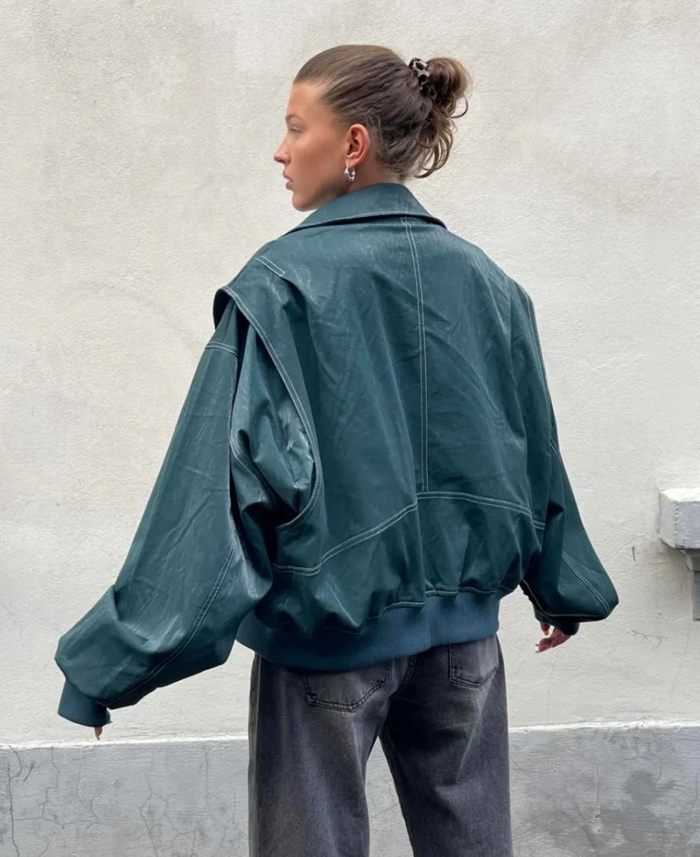 Charlot | Oversized Jack met Rits en Elegante Look - Afbeelding 9
