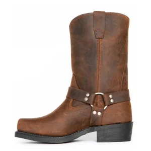 Heren Gesp Riem Cowboy Laarzen Leer Comfort Robuust