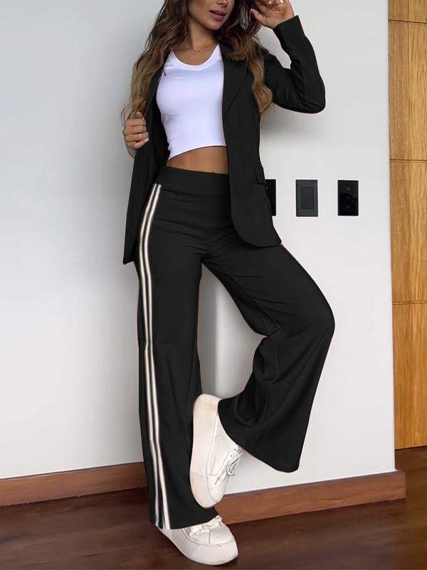 Arlette | Sportieve Co-Ord Set met Blazer en Wijde Broek - Afbeelding 9