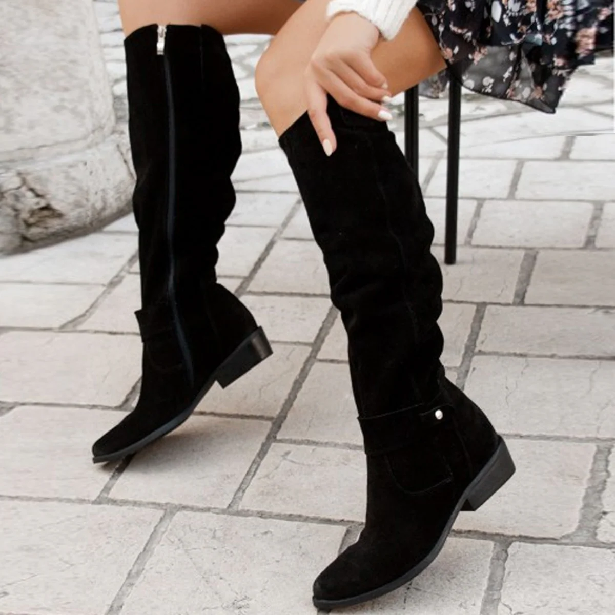 Laarzen Cowboy Dames Warmte Zachte Voering Comfort En Stijl Loop - Afbeelding 4