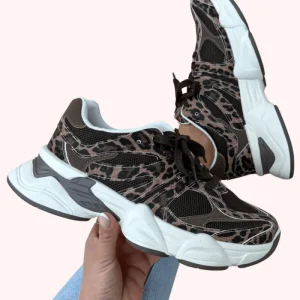 Leopard mood sneakers - Bruin