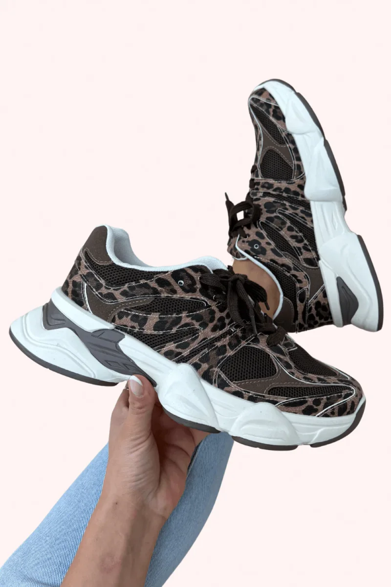 Leopard mood sneakers - Bruin